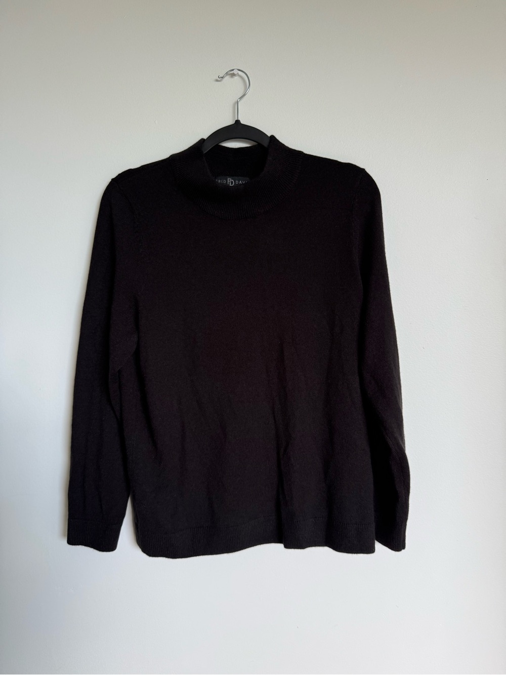 Fred Davis Men's Black Mock Neck Sweater